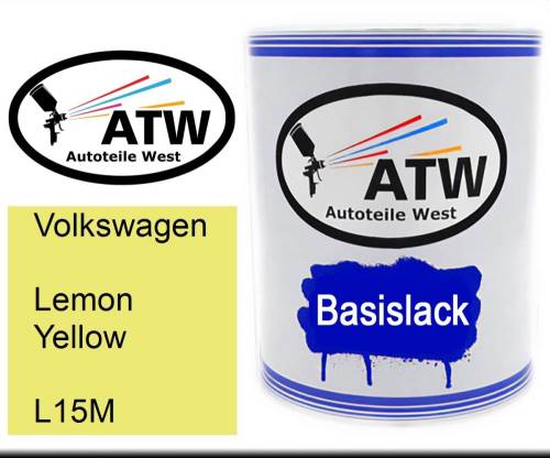 Volkswagen, Lemon Yellow, L15M: 1L Lackdose, von ATW Autoteile West.